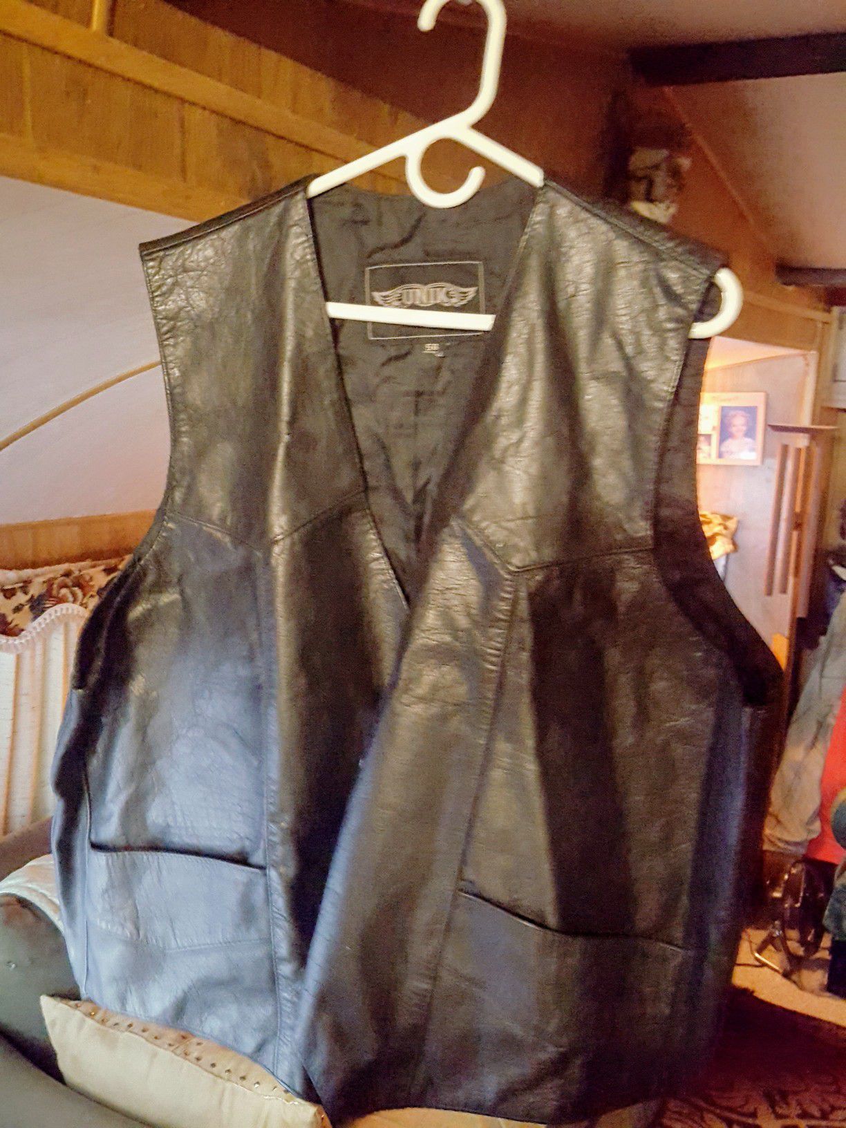 Leather vest. New.