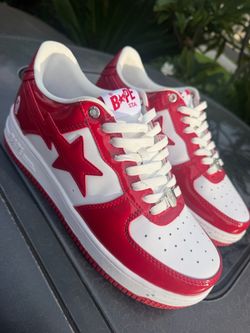 BAPE Sta Low-Top Sneakers Red White
