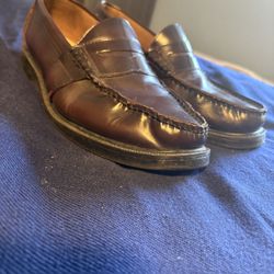 Nunn Bush Brown Leather Loafer Men's Dress Shoes Round Toe Slip On