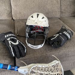 Cascade  Helmet- Warrior Lacrosse Gloves & Stick