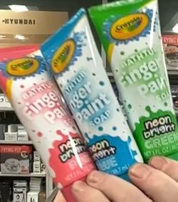 Crayola Bathtub Finger Paint Soap - 3 Neon Colors Set