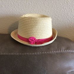 Kids Hat With Pink Bow