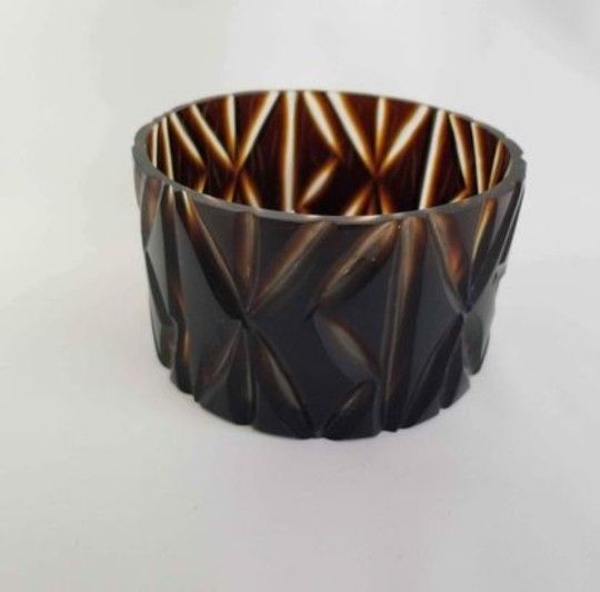 Aspen Brown Glass Votive Candle Holders, New Open Package. Price Is Not Negotiable.