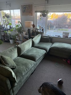 Green modular couch