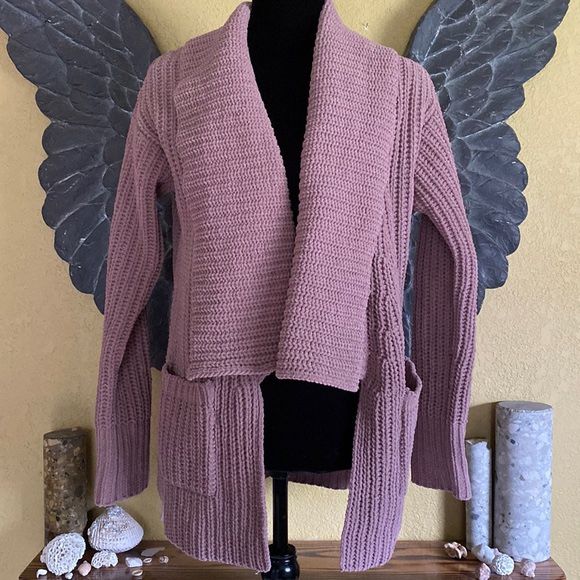 Black Tape Super Soft Knit Oversized Open Front Cardigan Sweater 