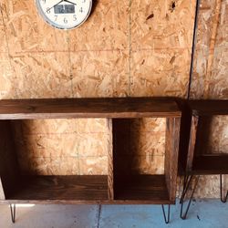 Rustic Entertainment Console And Bookshelf (2 Pieces)