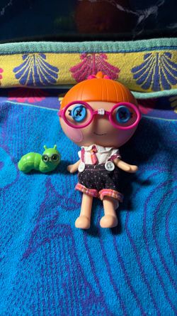 Lalaloopsy Littles  Doll.  Specs  Reads - a - Lot. w. Pet