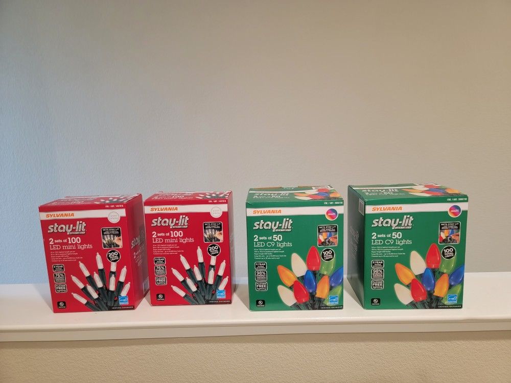 π BRAND NEW SYLVANIA CHRISTMAS LIGHTS BUNDLE β NEVER USED!