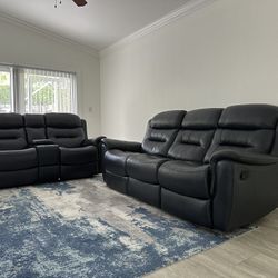 New Leather 3 Seater Plus Love Seat Couch
