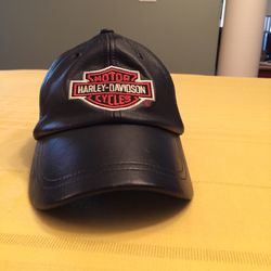 Leather Harley Davidson  Cap - Adjustable Size . Sell price: 25