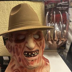 FREDDY KRUEGER Mask, Hat & Glove (New)