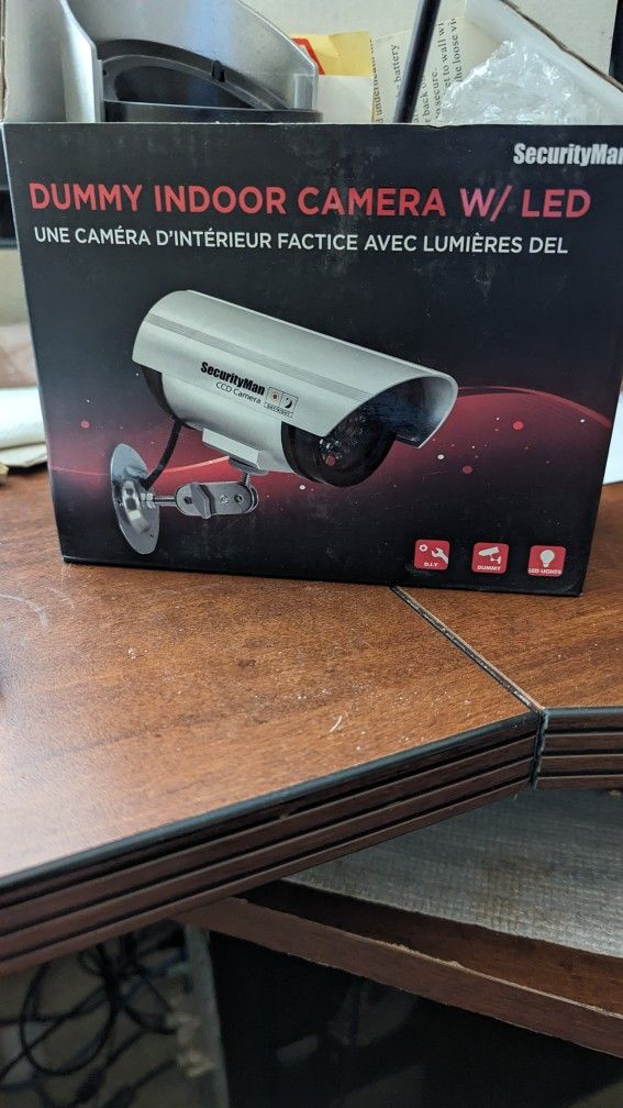 Dummy Security Camera. Indoor. With LED Indicator. NEW. 