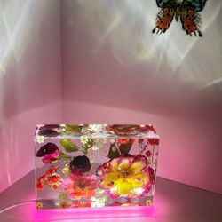 Handmade Natural Dried Flower Resin Night-lamp