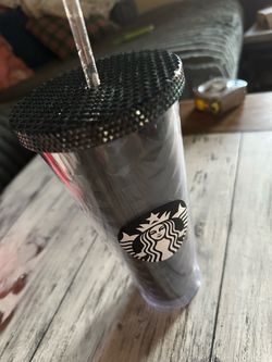 Starbucks Black Studded Tumbler with Straw – $10