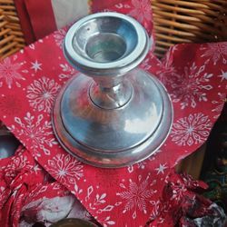 Sterling Silver Wieghted Candle Stick Holder. Plus England Made 1800s Brass