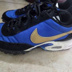 Nike Air Max Waffle SP Hyper Blue Metallic Gold Men Casual Shoes