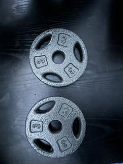 Two 3Lb Flat Weights