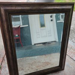 antique wood mirror