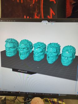Custom 3D print heads HULK