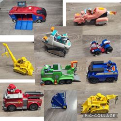 Paw patrol cars with characters