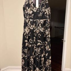 Calvin Klein Black And Gold Dress