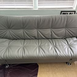 Faux Leather Futon Couch Sofa Bed Free Full Size Bed Frame