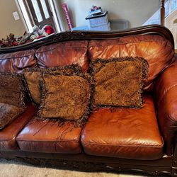 Genuine Leather 3 Pc Living Room Set