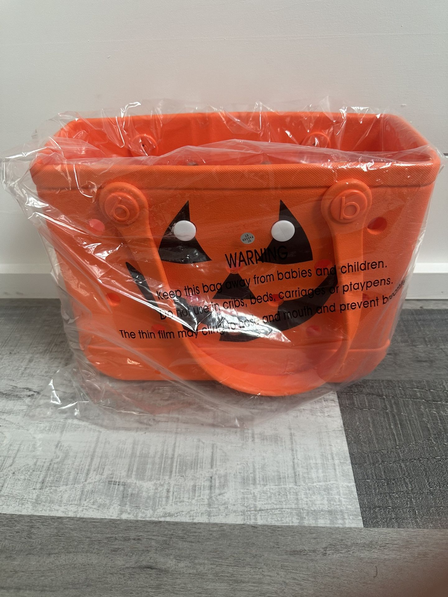Bitty Bogg Bag Bogg-O-Lantern Halloween Orange Treat Tote