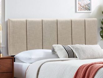 NEW Yongchuang Upholstered KING Headboard BEIGE