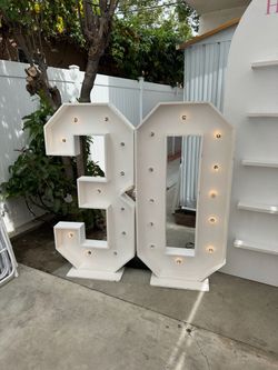 Numbers Wood With Lights 4ft Marquee Number