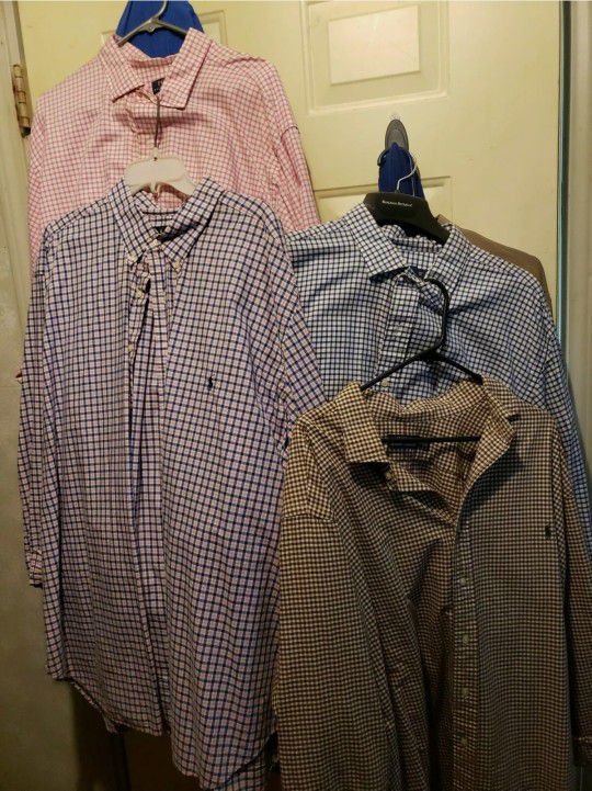 4 AUTHENTIC Ralph Lauren Polo Big And Tall OXFORDS
