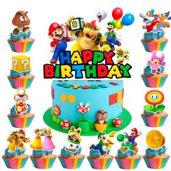 13pcs Super Mario Cake Decorations