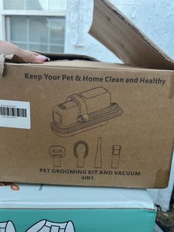 Pet grooming Vacum with clippers