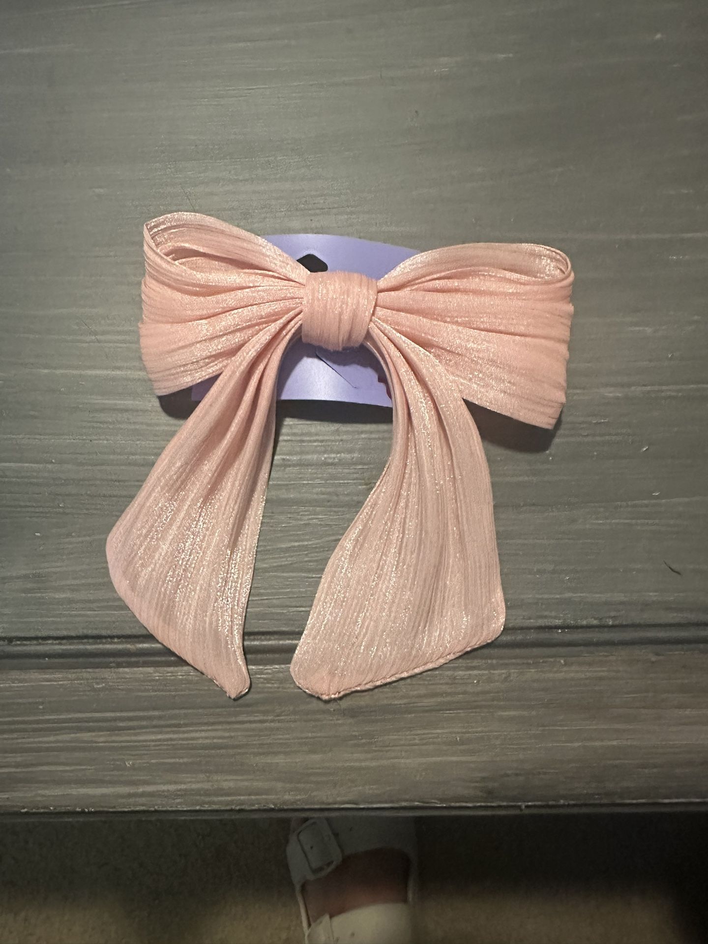 Pink Bow Hair Clip