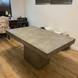 Grey Concrete solid Dining Table  