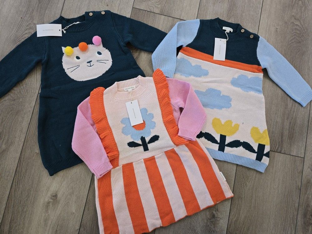 Baby Girl Dresses Size 12-18 Months New