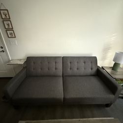Grey Futon Couch 2 Seater 