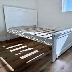 White Full Bed Frame - No Mattress 