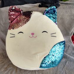 Squishmallows Shany the Cat Flip Sequins Jumbo 16" Glitter Plush Kitty Toys
