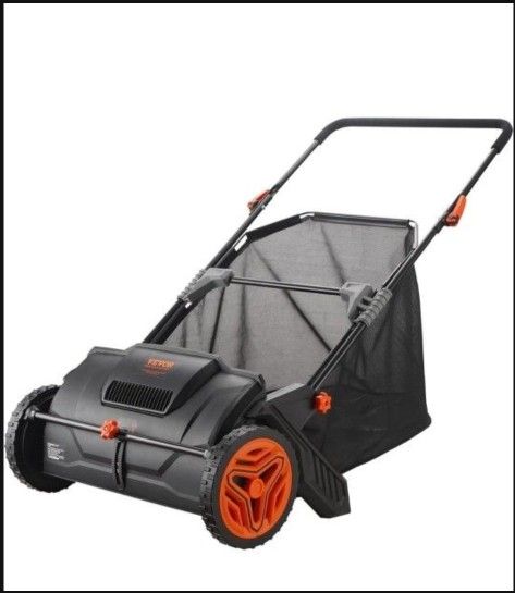 VEVOR Push Lawn Sweeper, 21-inch Leaf & Grass Collector, Strong Rubber Wheels & Heavy-Duty Thickened Steel, Durable to Use with Large Capacity 3.5 cu.