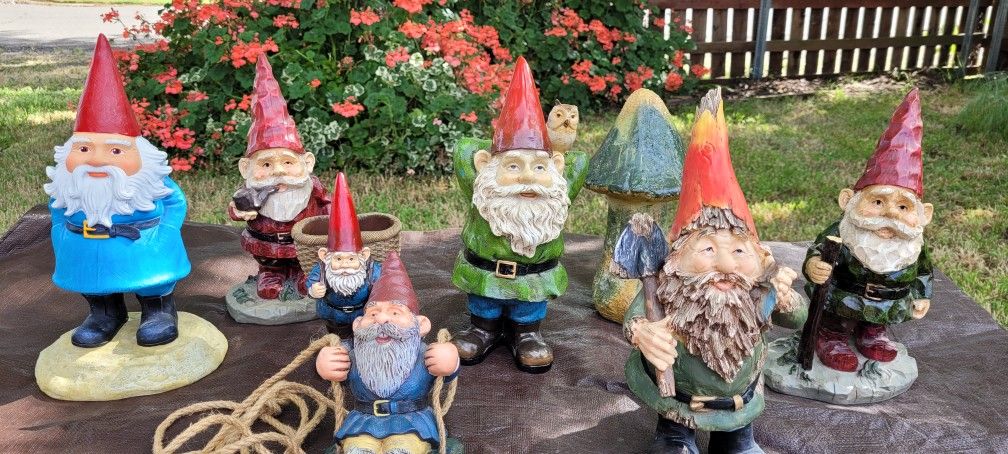 Large Lot Of Garden GNOMES