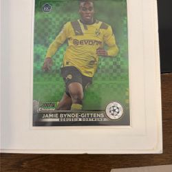 JAMIE BYNOE-GITTENS 2022-23 STADIUM CLUB GREEN X-FRACTOR RC /175