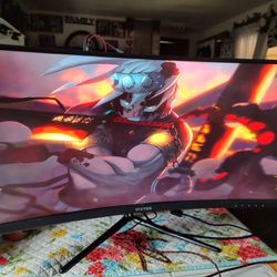 Skytech Gaming Computer With Curved Monitor 