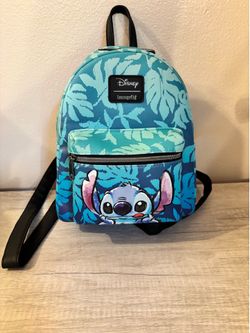 Like New - Loungefly Tropical Stitch  Mini Backpack