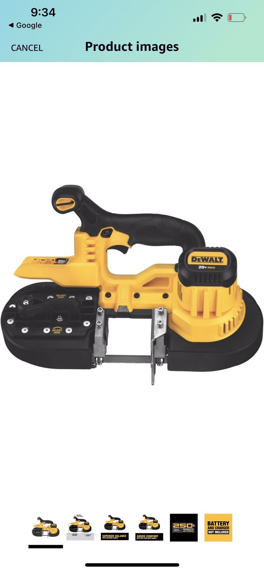 Dewalt 20v Max Portable Band Saw