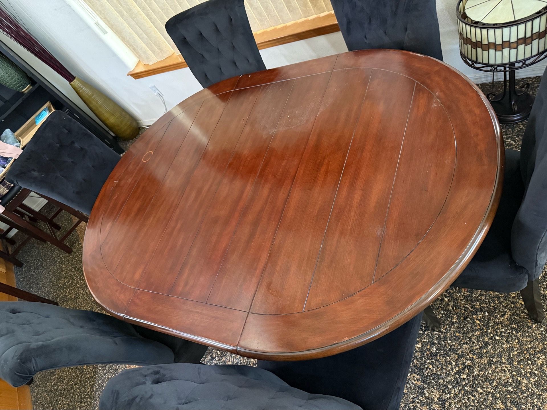 Dining Table Set – Table + 6 Upholstered Chairs – $275- SERIOUS BUYERS ONLY