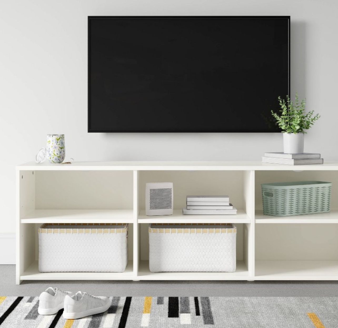 Storage TV Stand for TVs up to 70" White - Room Essentials