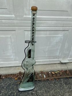 Vintage Old Carbine Rifle Tequila Bottle w/ Stand-Limited Edition