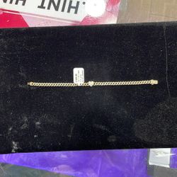 Heart Cuban Bracelet 14k