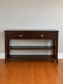 Brown console table